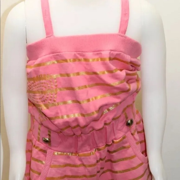 2/$20 Lot of 2 Gap Maxi Blue Green Dress 8, Hot Kiss Pink Romper 10-12 - Picture 7 of 10